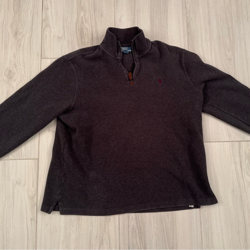 Ralph Lauren Zip Pullover Sweater Gray Size XL